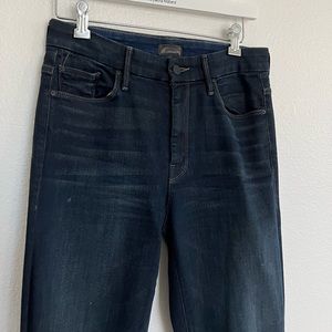 MOTHER - The Looker Ankle Fray midrise skinny jeans - Night Owl wash - Size 27